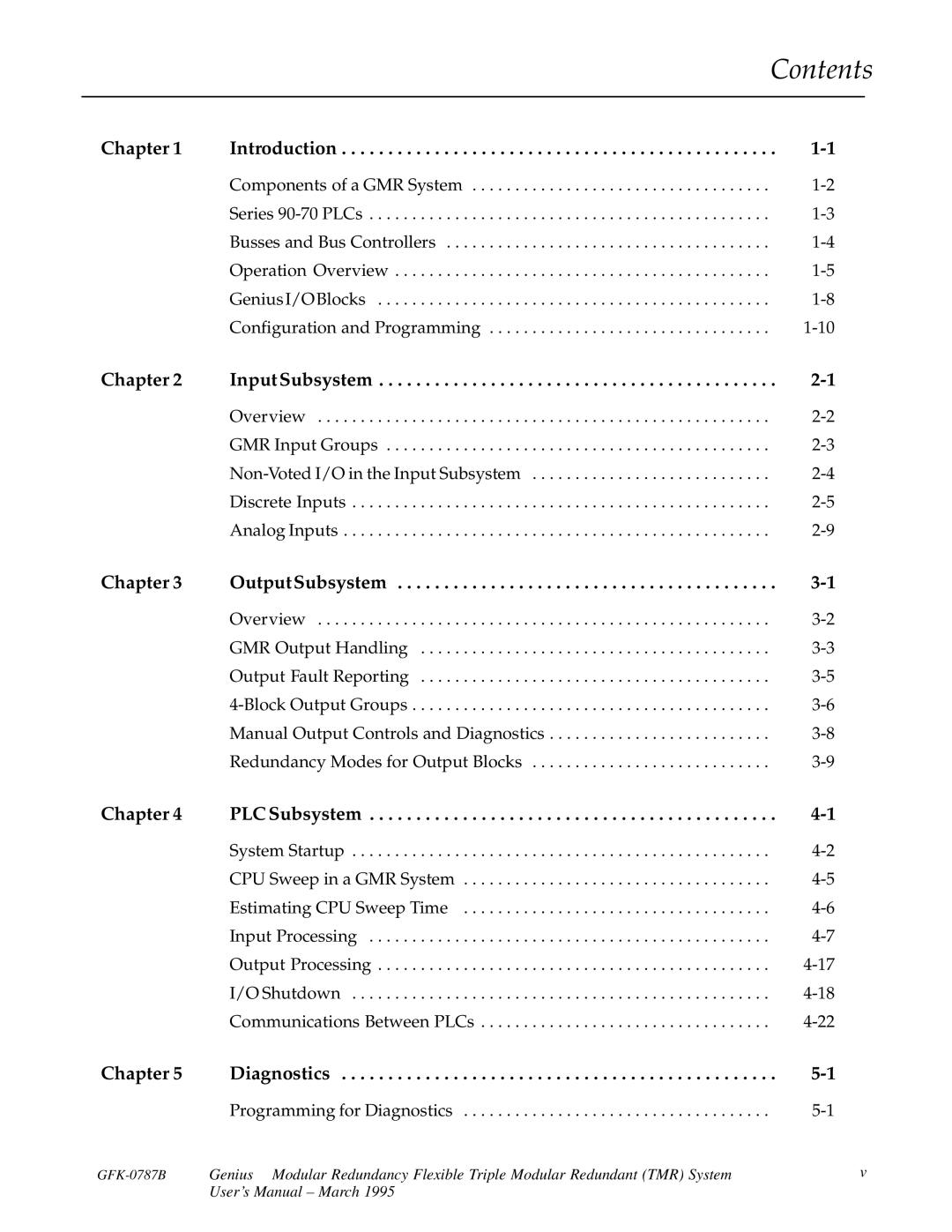 GE GFK-0787B user manual Contents 