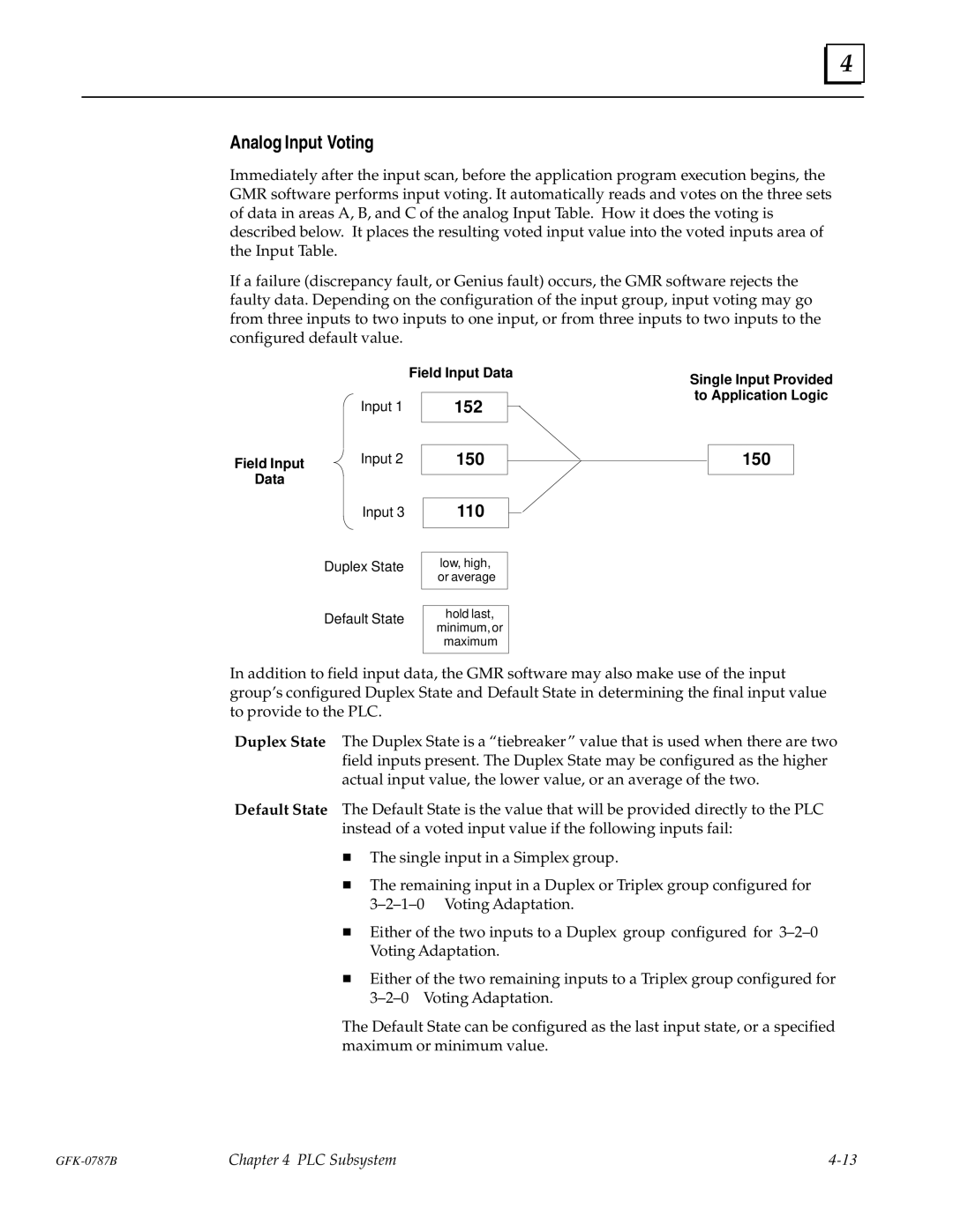 GE GFK-0787B user manual Analog Input Voting 