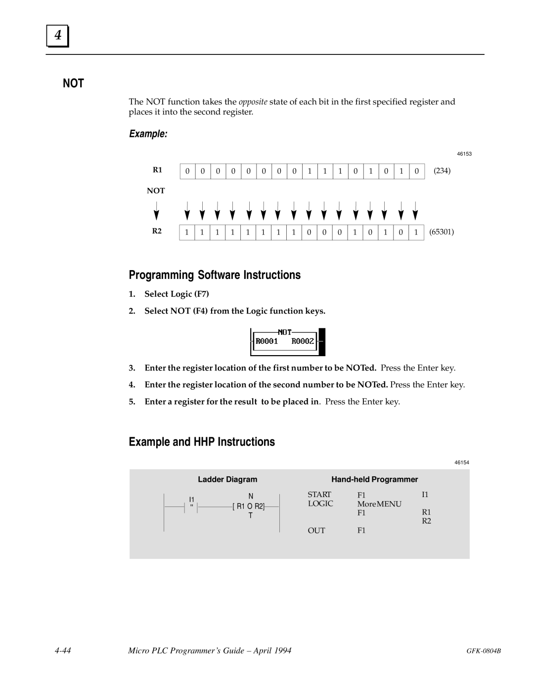 GE GFK-0804B manual Not 