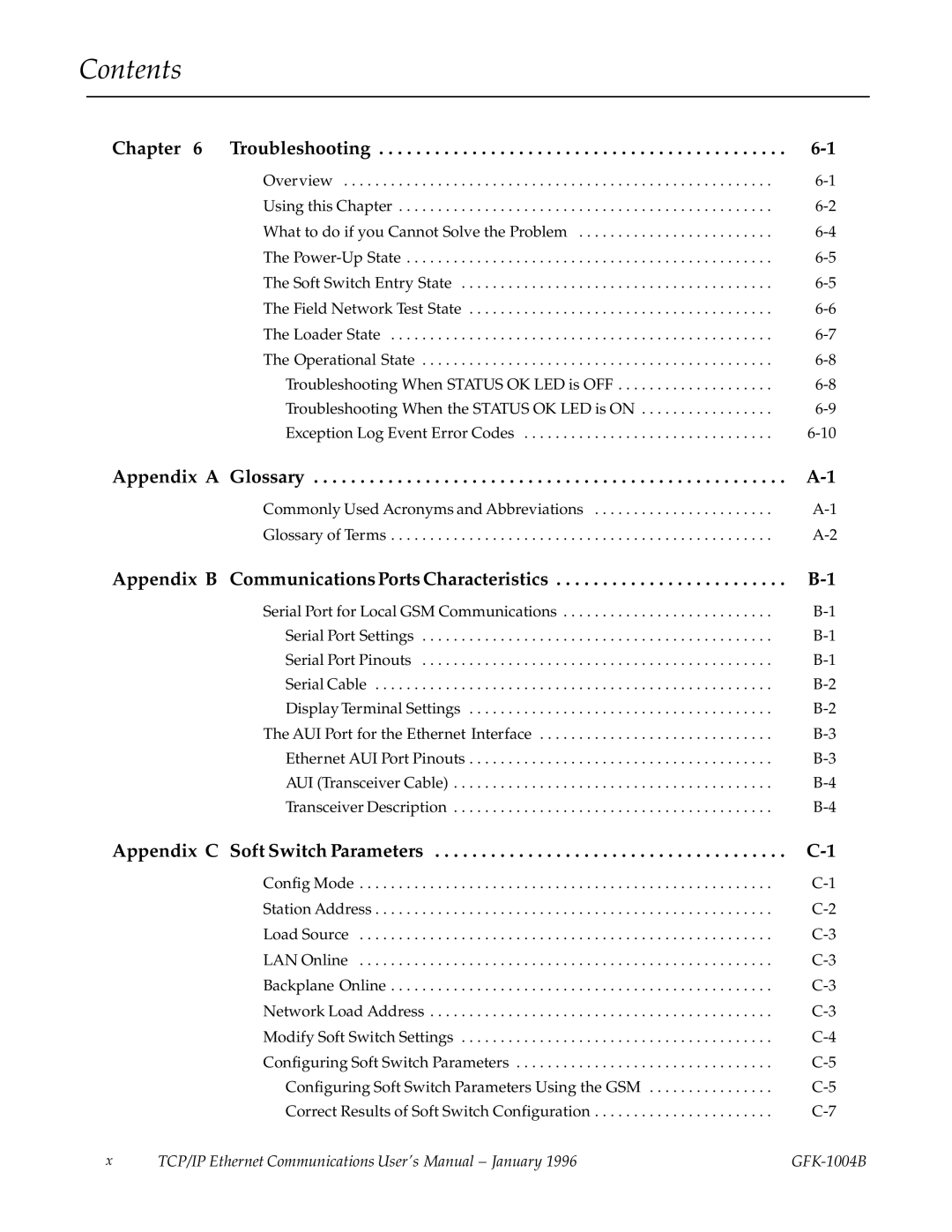 GE GFK-1004B user manual Appendix a Glossary 