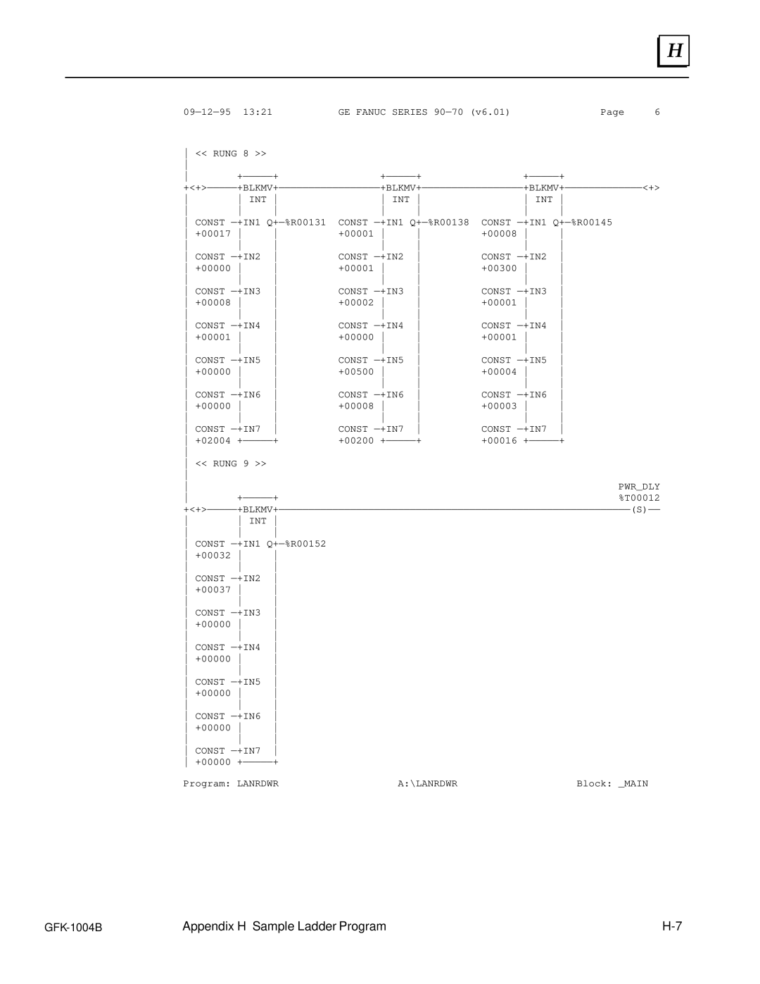 GE GFK-1004B user manual Const Ð+IN1 Q+Ð%R00145 