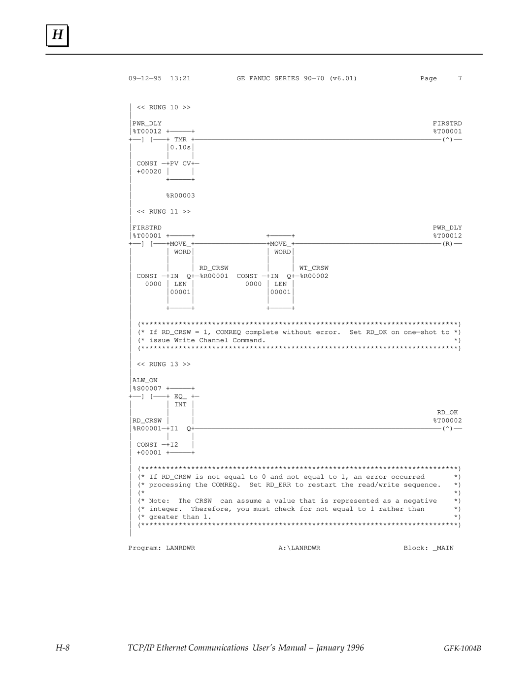 GE GFK-1004B user manual Const Ð+PV CV+Ð 