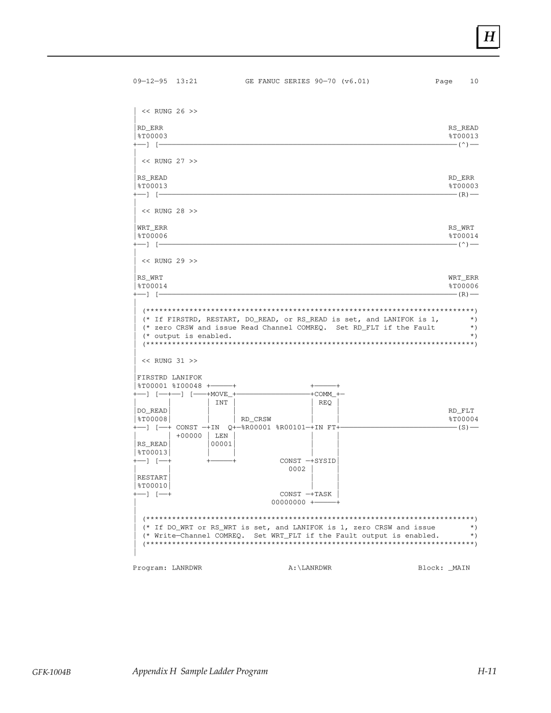 GE GFK-1004B user manual Rderr Rsread 