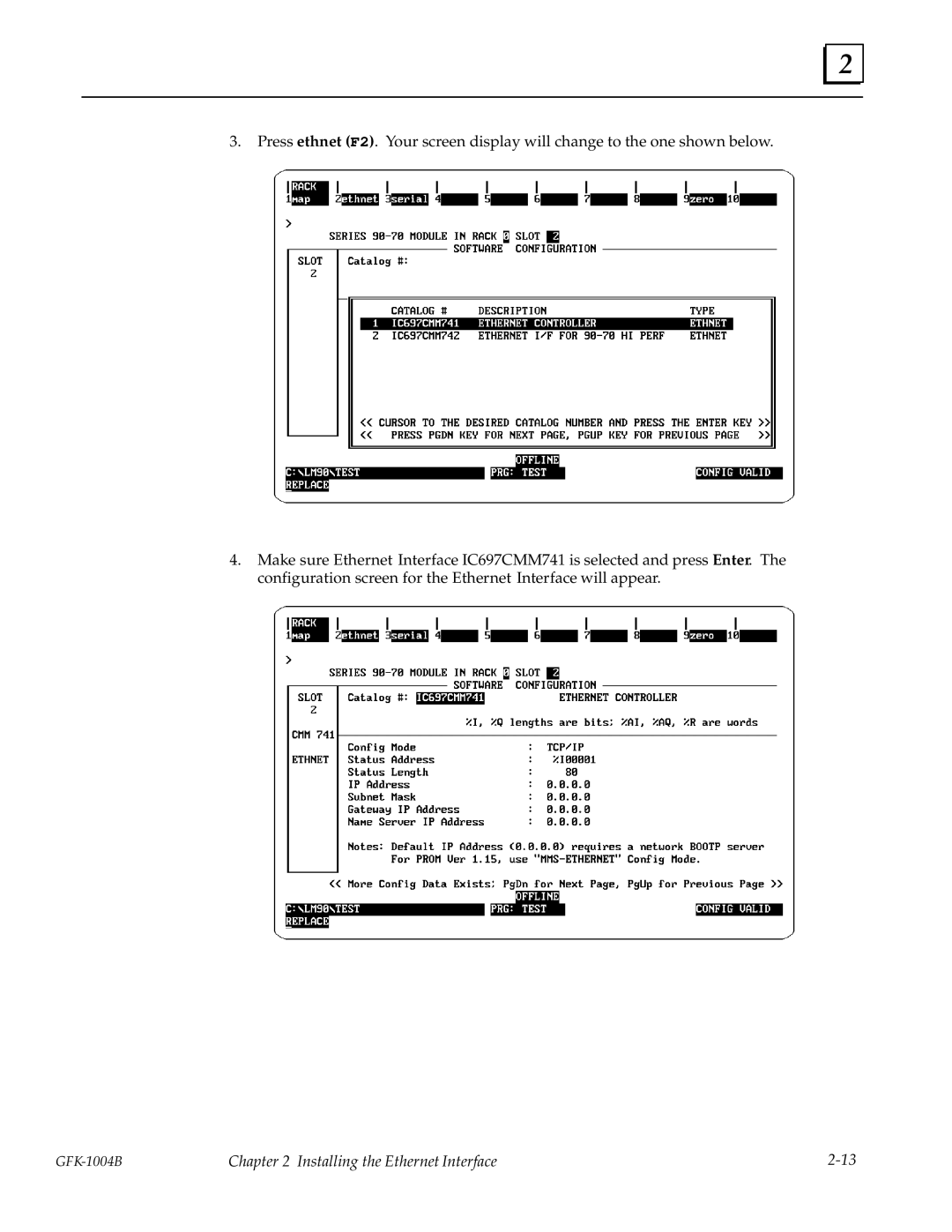 GE GFK-1004B user manual Installing the Ethernet Interface 