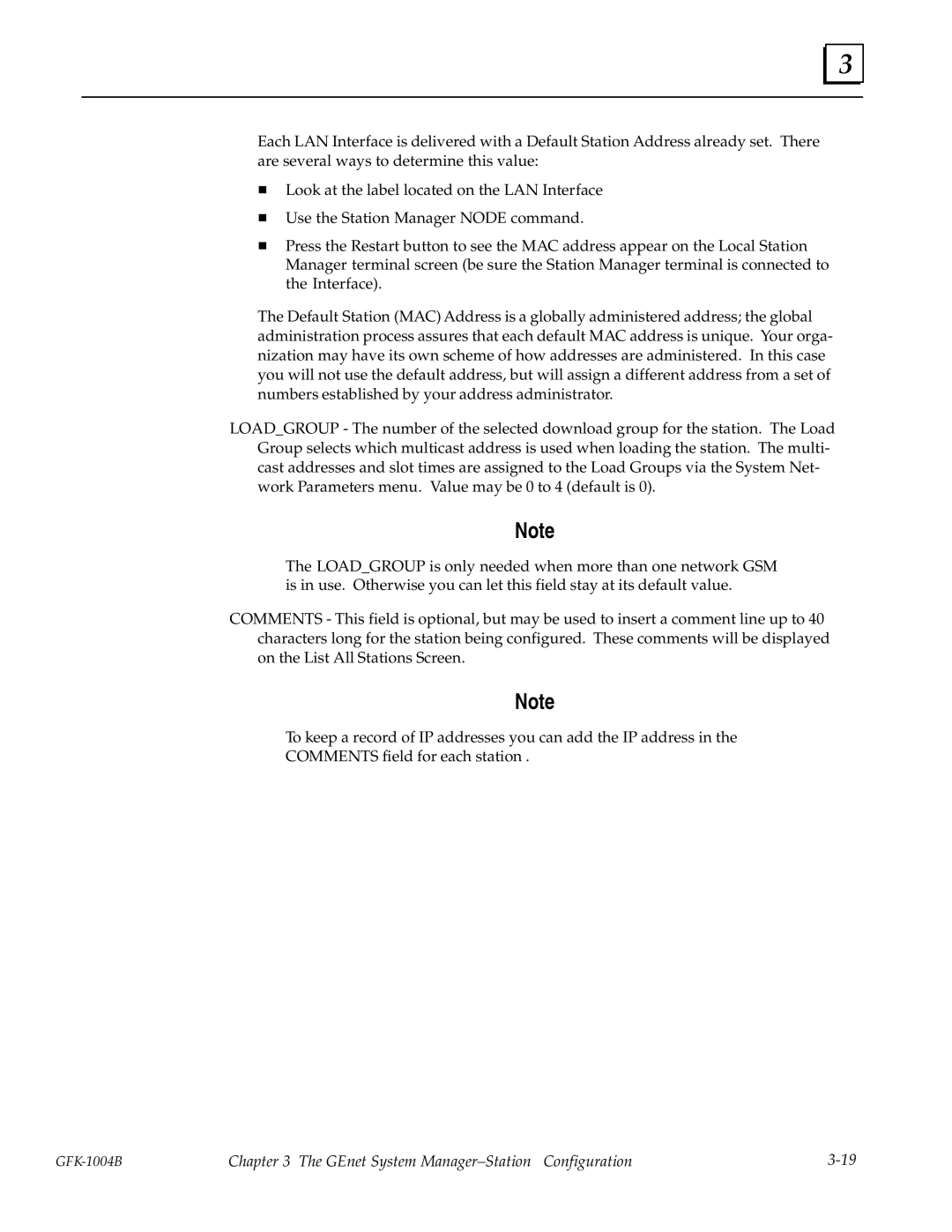 GE GFK-1004B user manual GEnet System Manager±Station Configuration 