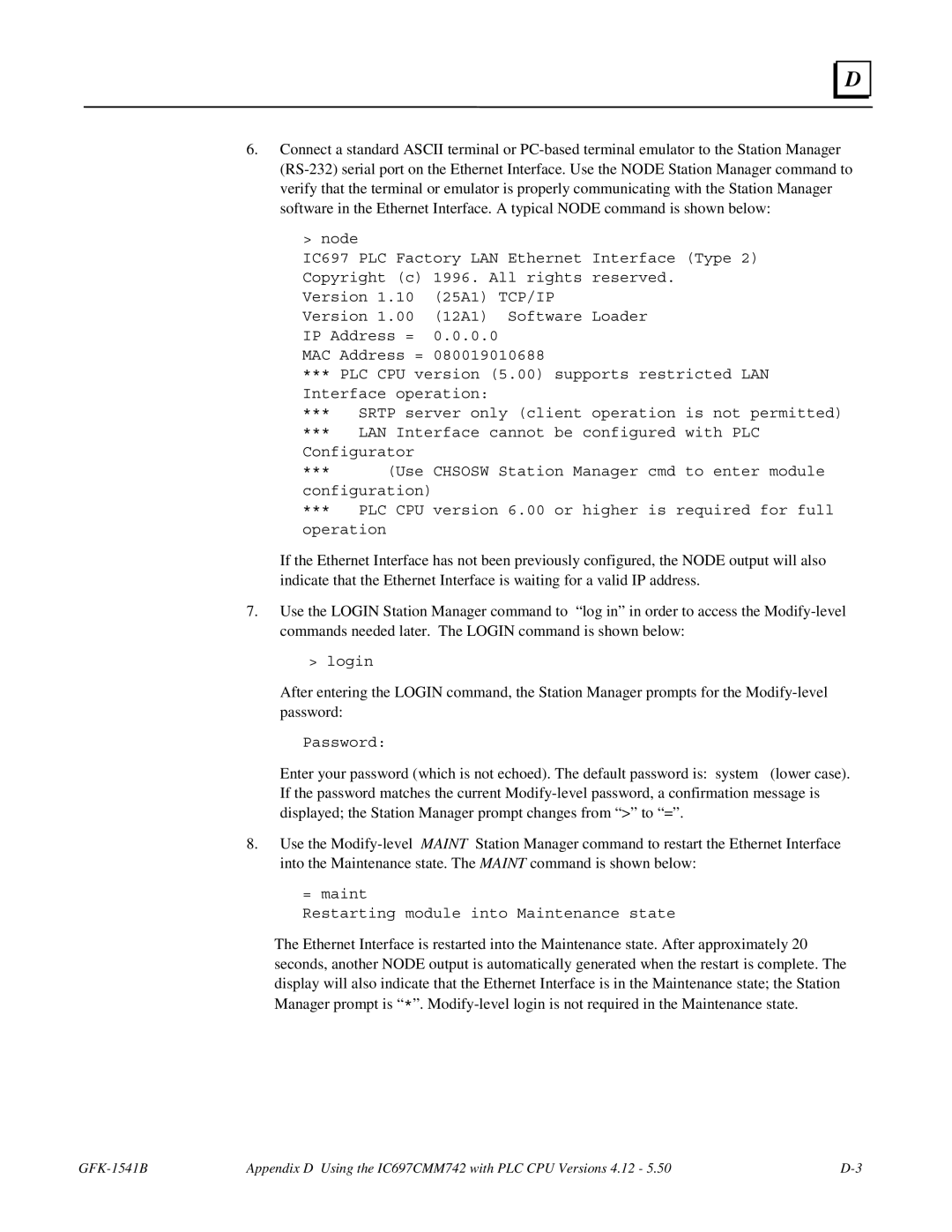 GE GFK-1541B manual Tcp/Ip 