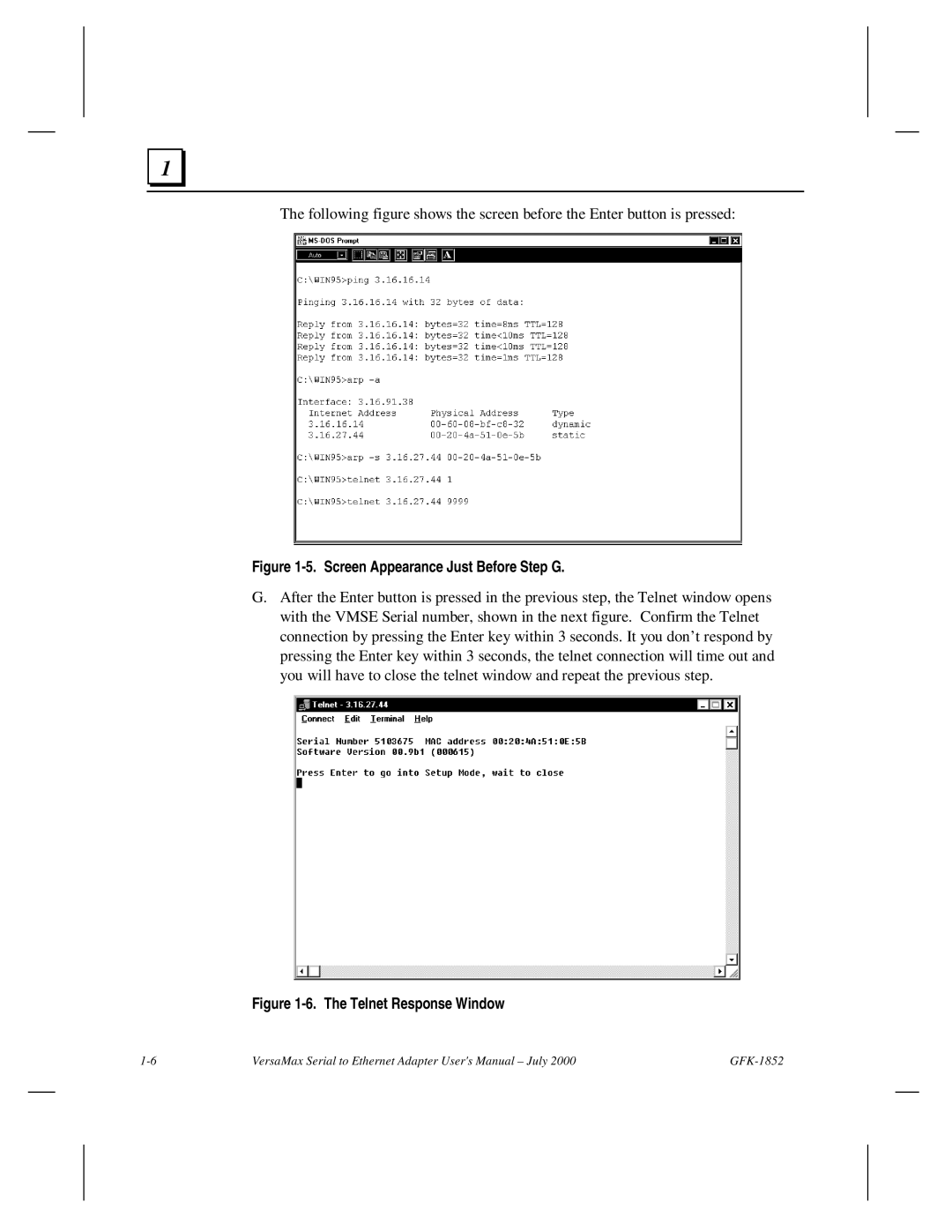 GE GFK-1852 user manual Screen Appearance Just Before Step G 