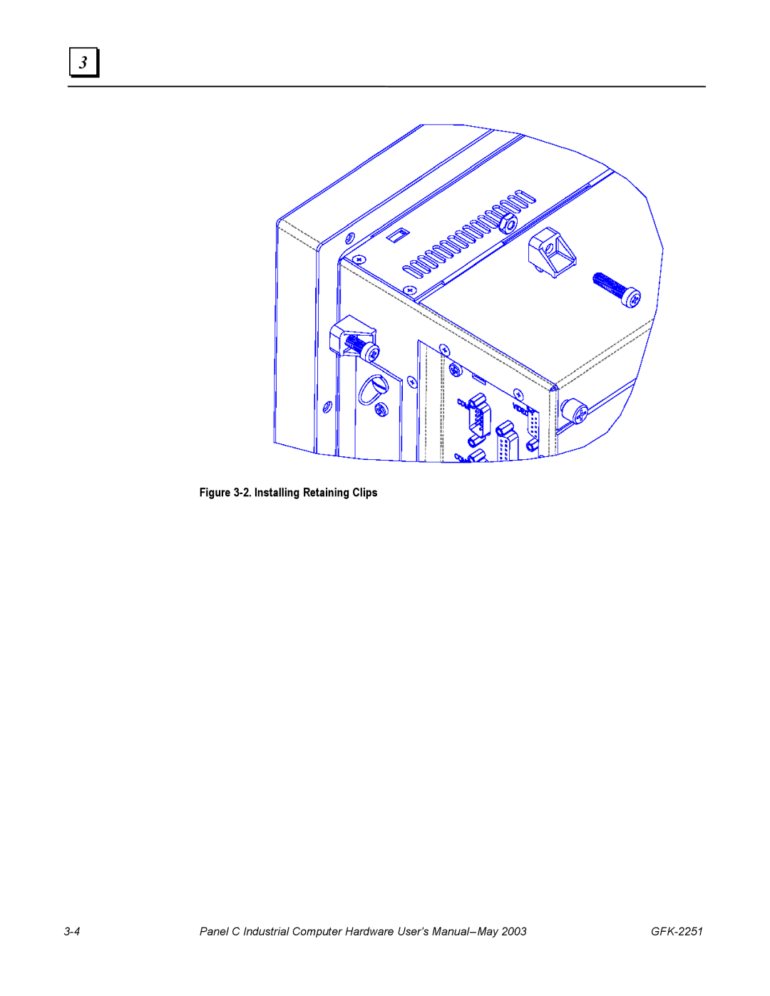 GE GFK-2251 manual Installing Retaining Clips 