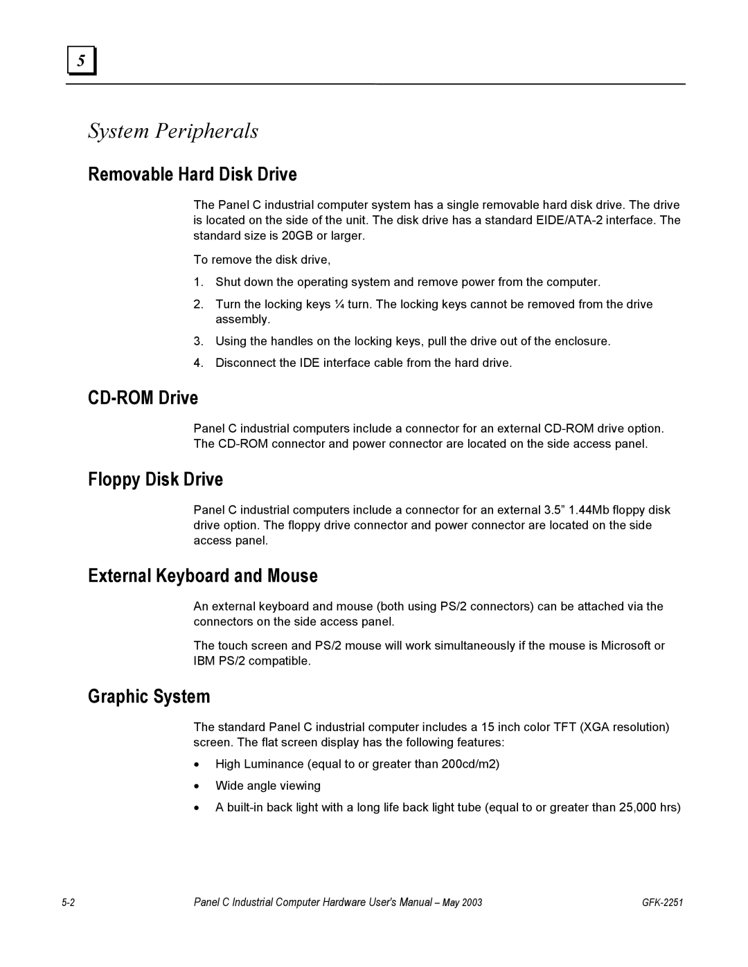 GE GFK-2251 manual System Peripherals 