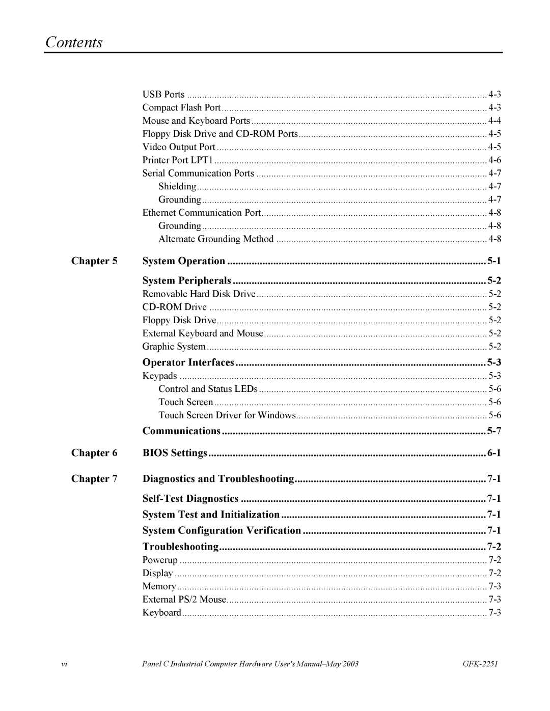 GE GFK-2251 manual Contents 