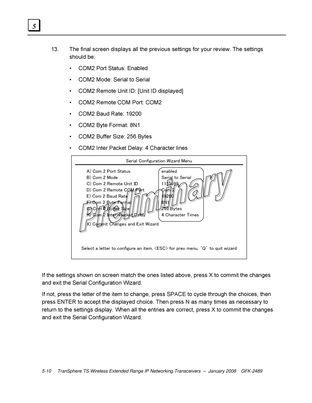 GE GFK-2489 user manual Commit Changes and Exit Wizard 