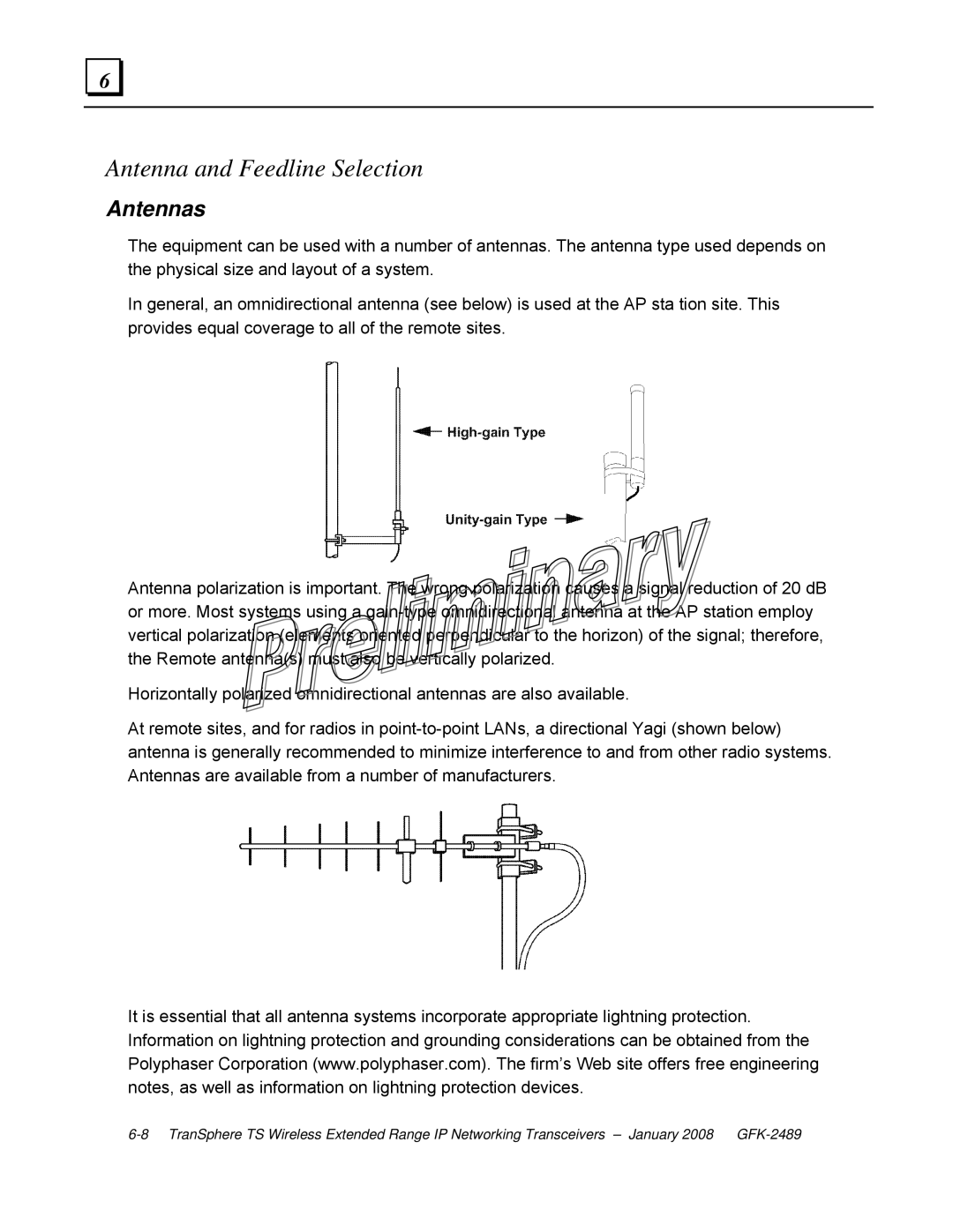 GE GFK-2489 user manual Antenna and Feedline Selection, Antennas 