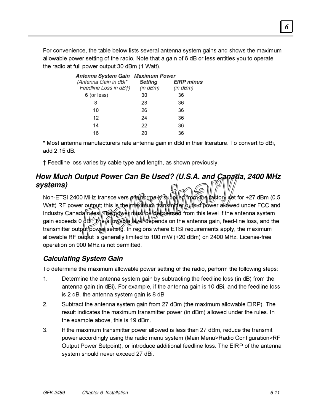 GE GFK-2489 user manual Calculating System Gain 