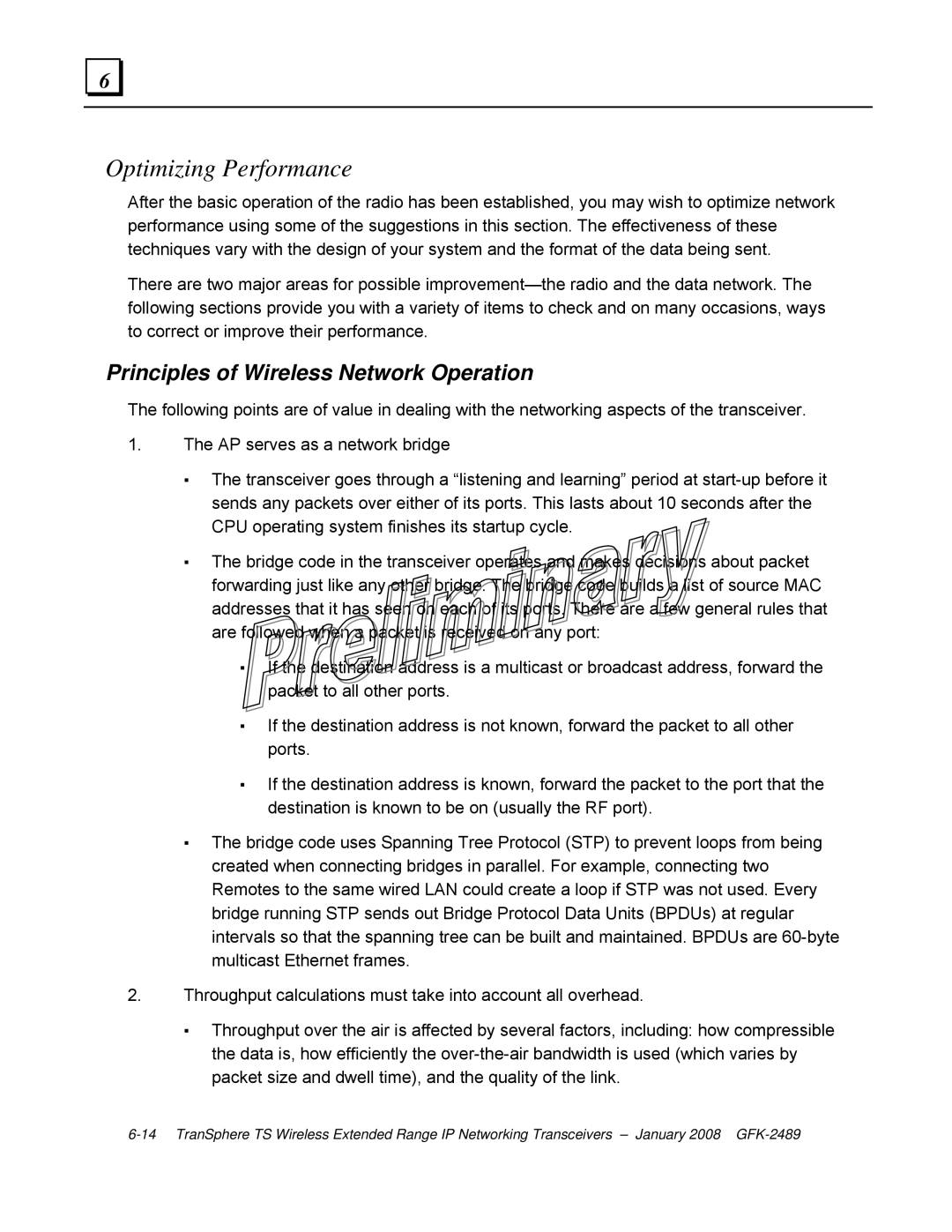 GE GFK-2489 user manual Optimizing Performance, Principles of Wireless Network Operation 