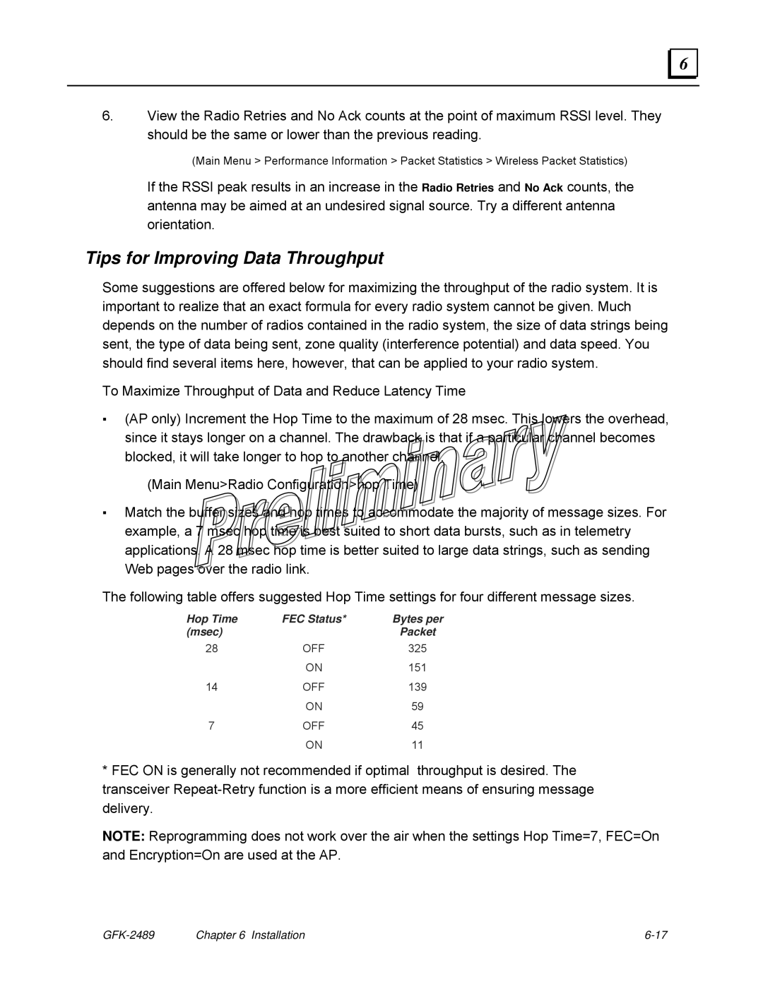 GE GFK-2489 user manual Tips for Improving Data Throughput 