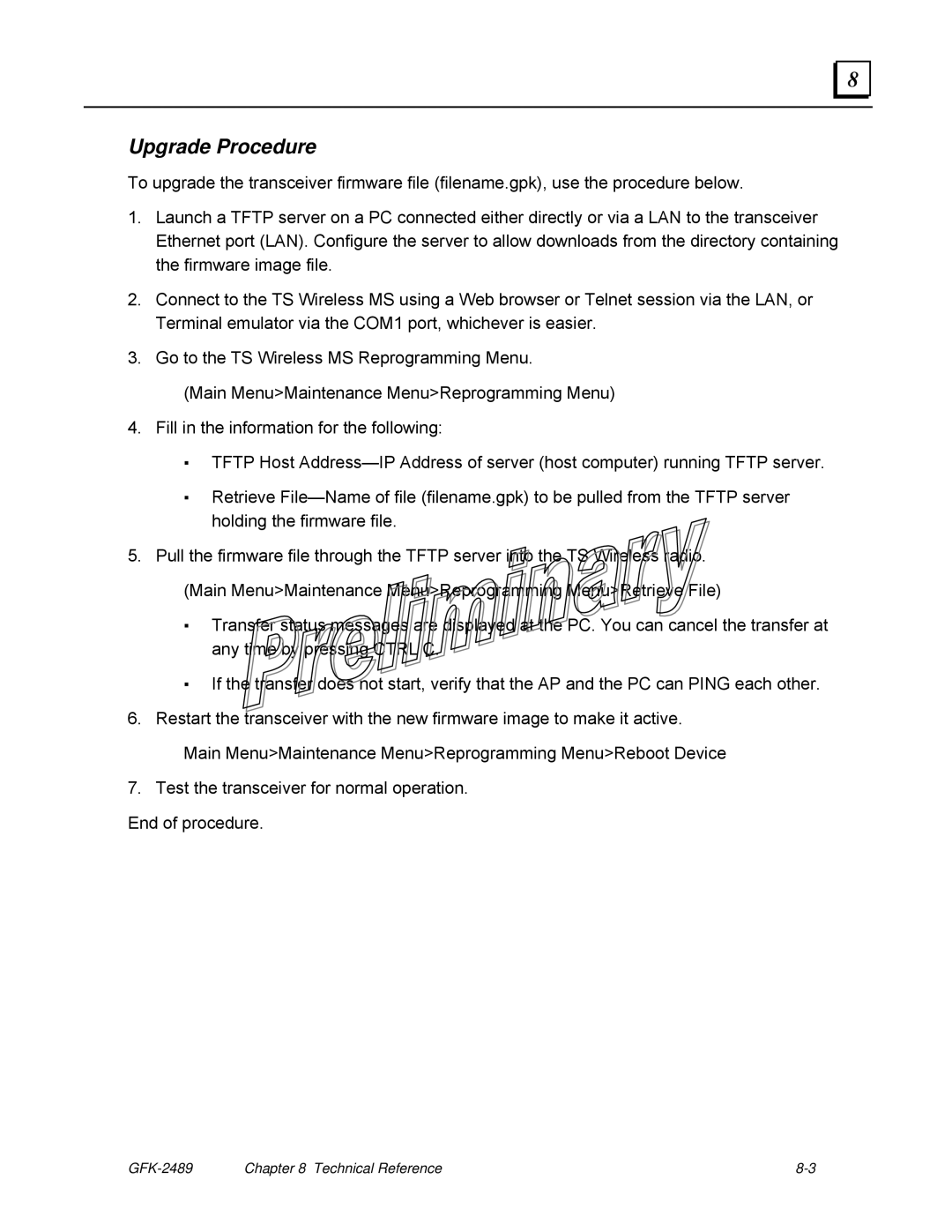 GE GFK-2489 user manual Upgrade Procedure 