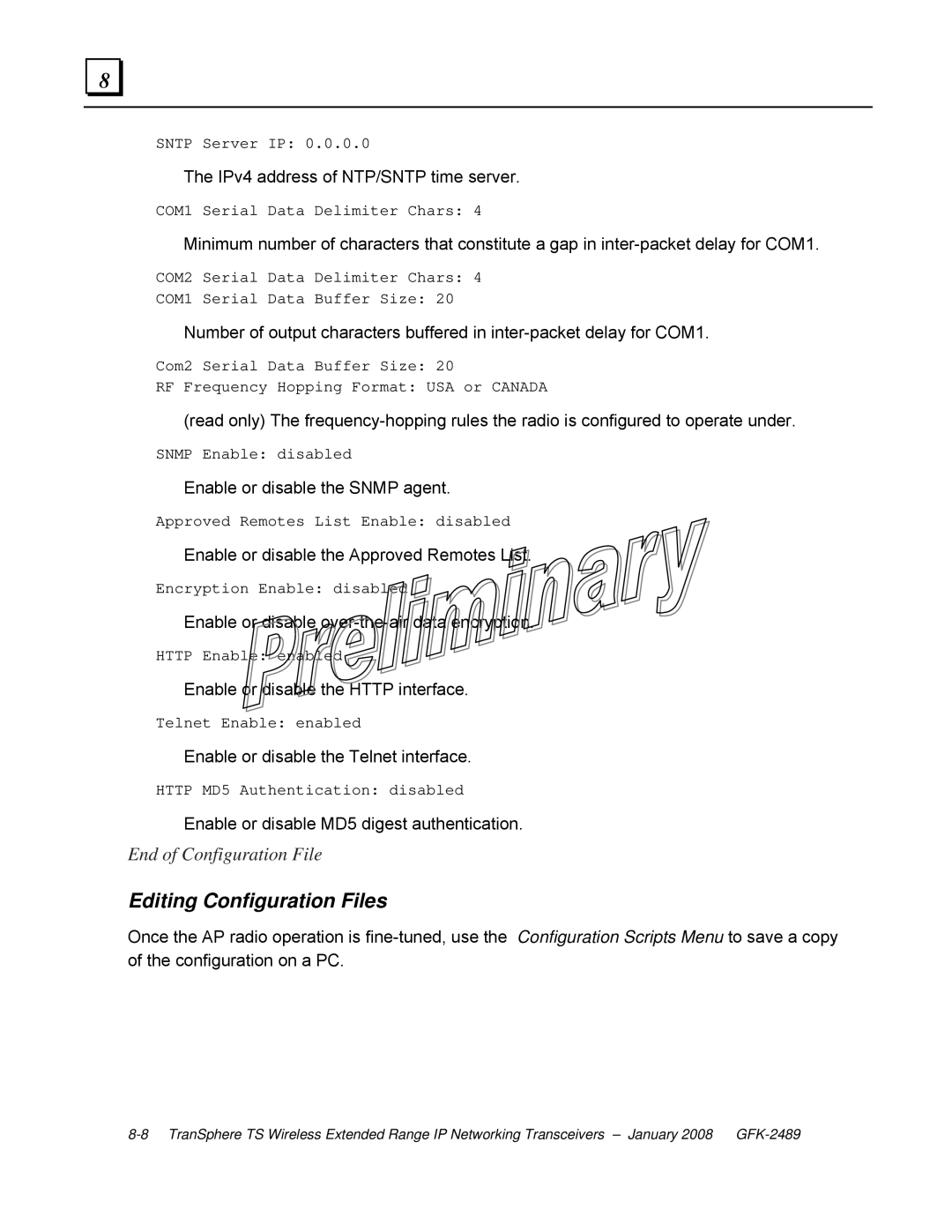 GE GFK-2489 user manual Editing Configuration Files 