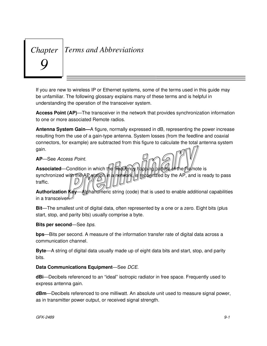 GE GFK-2489 user manual Terms and Abbreviations 