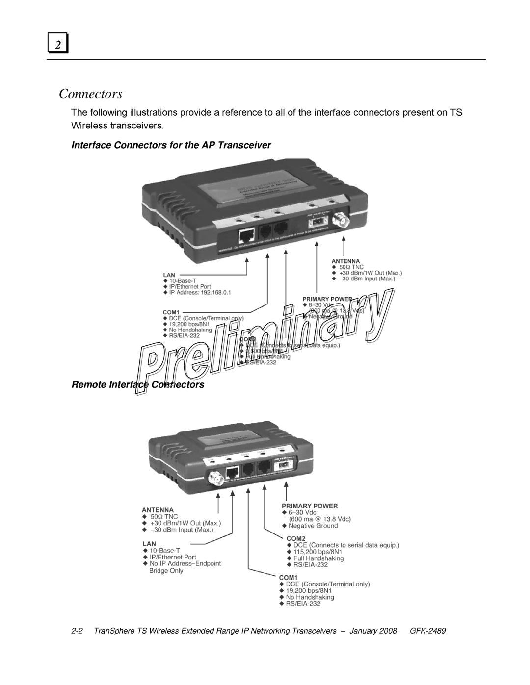 GE GFK-2489 user manual Connectors 