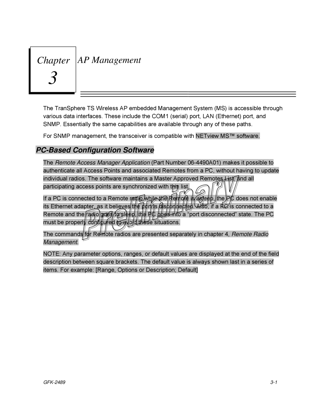 GE GFK-2489 user manual AP Management, PC-Based Configuration Software 