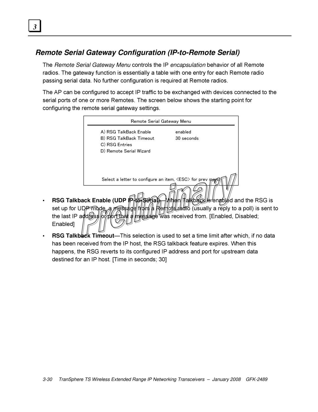 GE GFK-2489 user manual Remote Serial Gateway Configuration IP-to-Remote Serial 