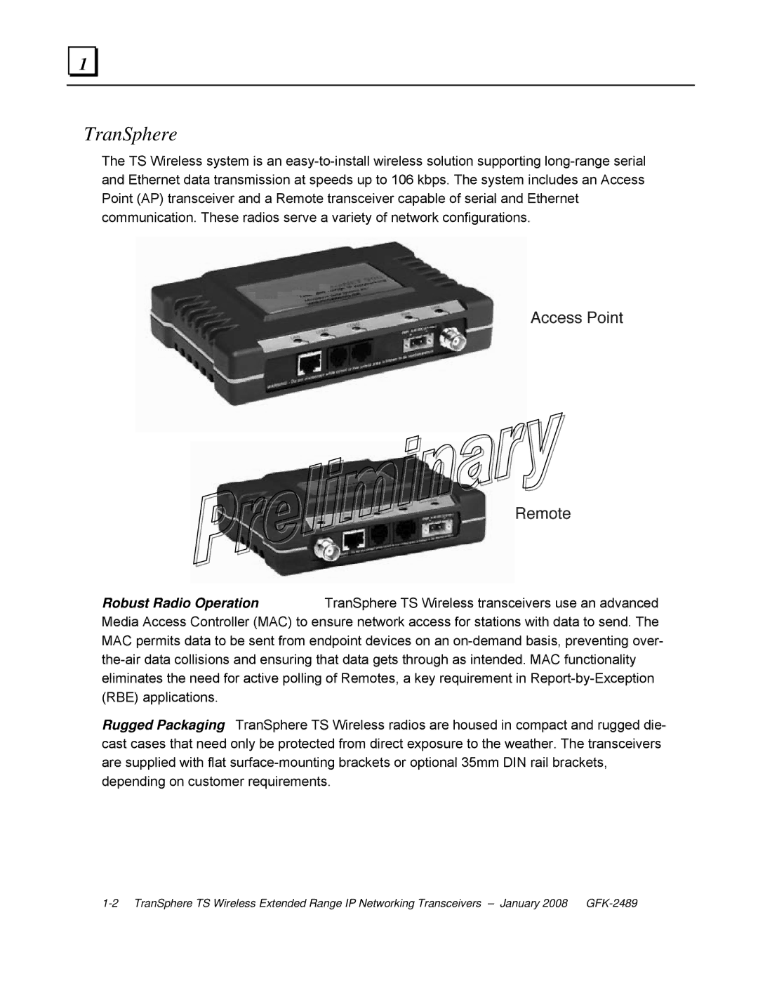 GE GFK-2489 user manual TranSphere 