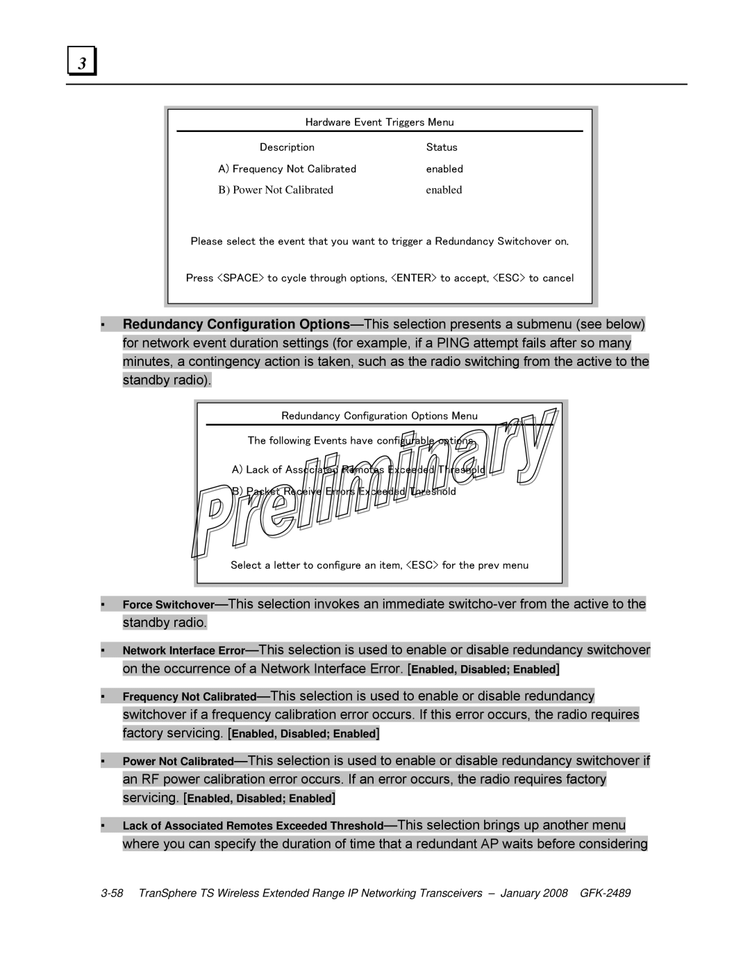 GE GFK-2489 user manual Power Not Calibrated 