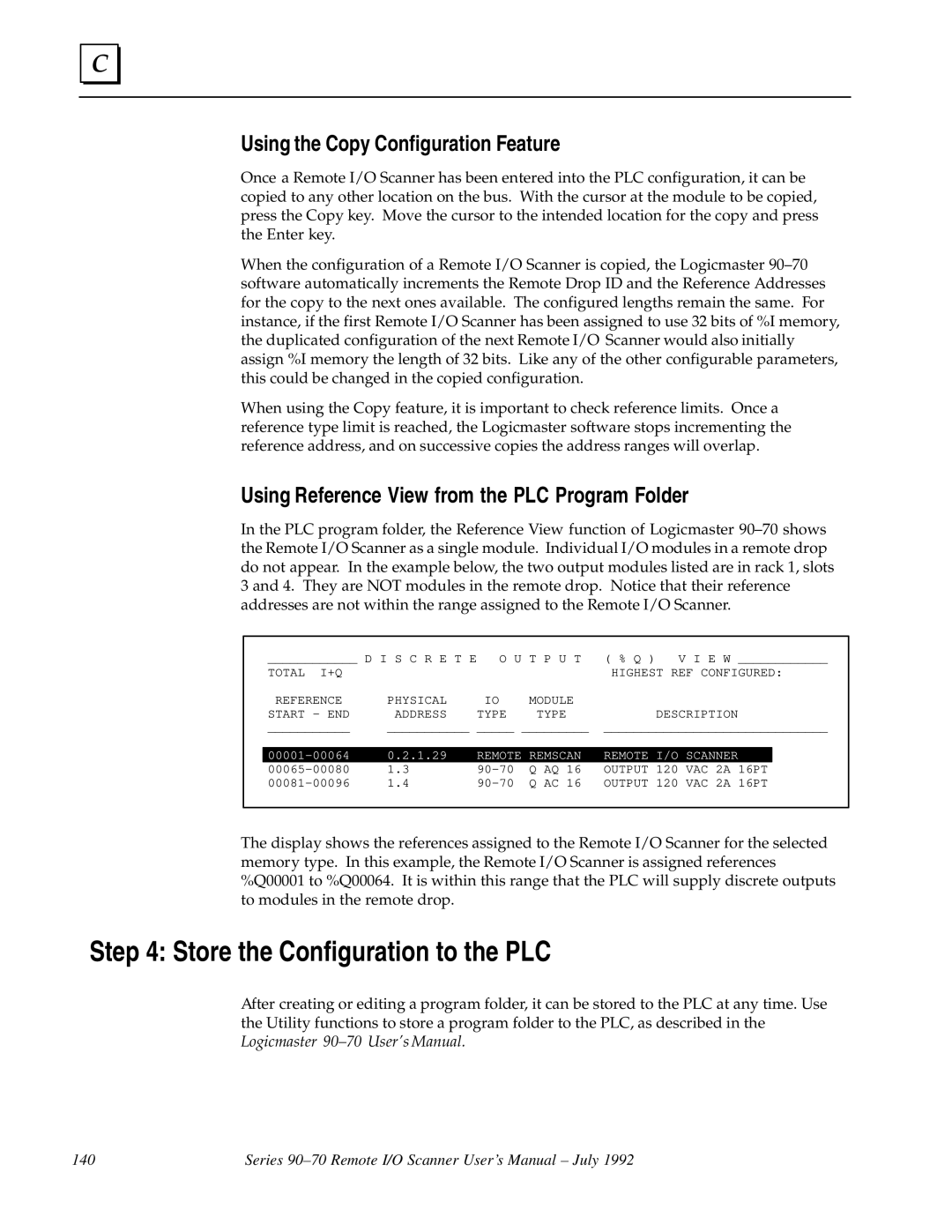 GE GFK0579B user manual Store the Configuration to the PLC, Using the Copy Configuration Feature 