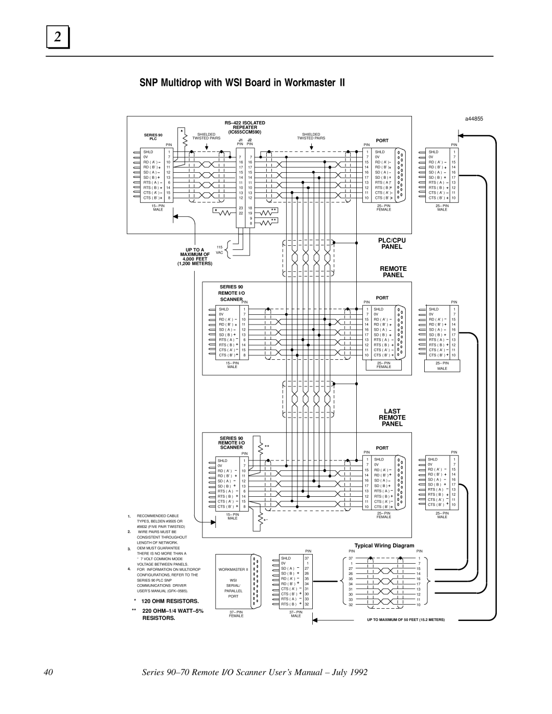 GE GFK0579B user manual SNP Multidrop with WSI Board in Workmaster 