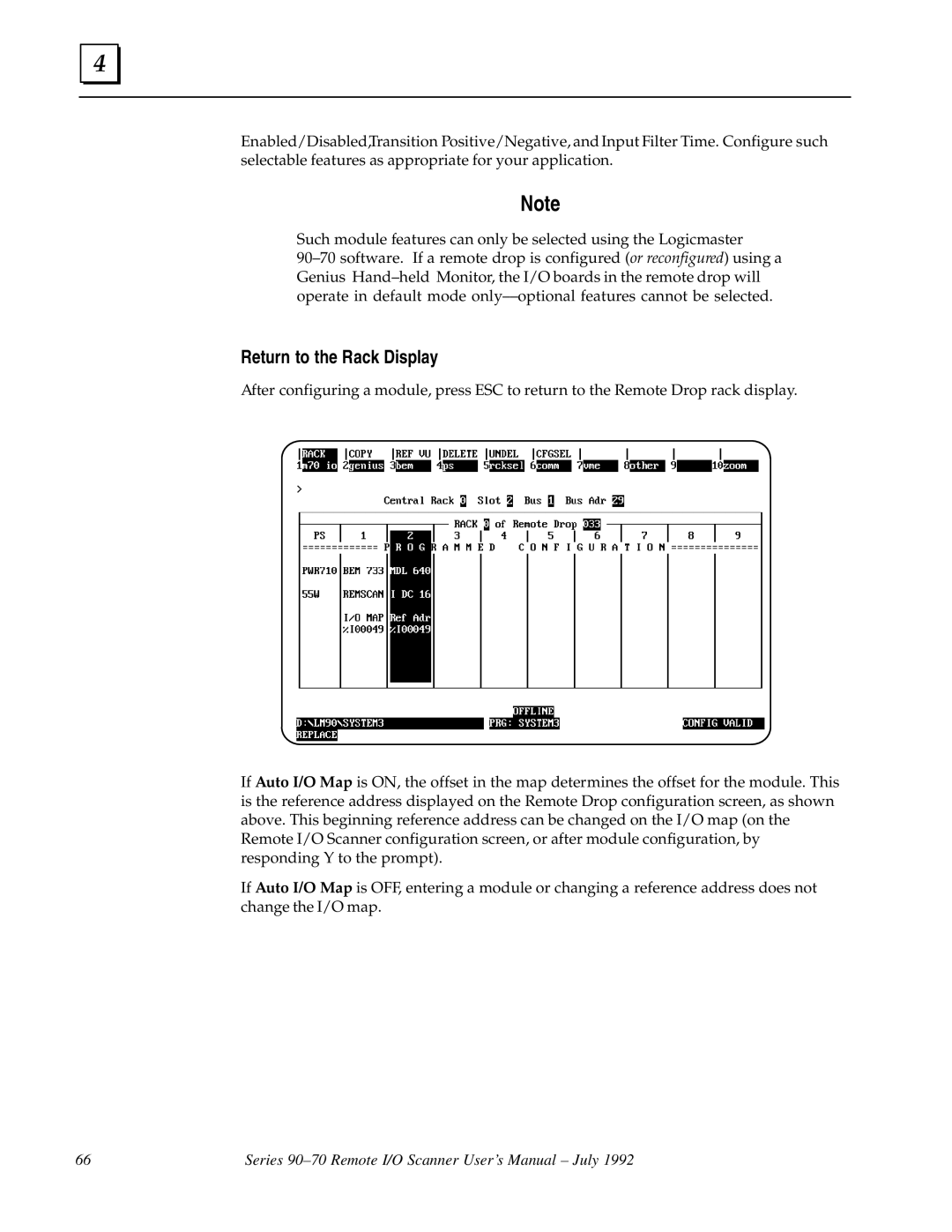 GE GFK0579B user manual Return to the Rack Display 