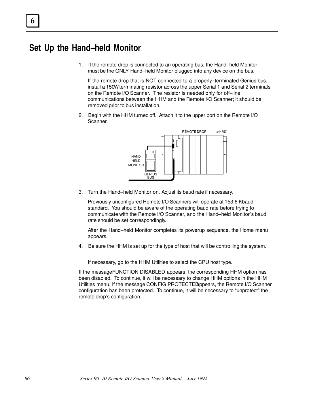 GE GFK0579B user manual Set Up the Hand±held Monitor 