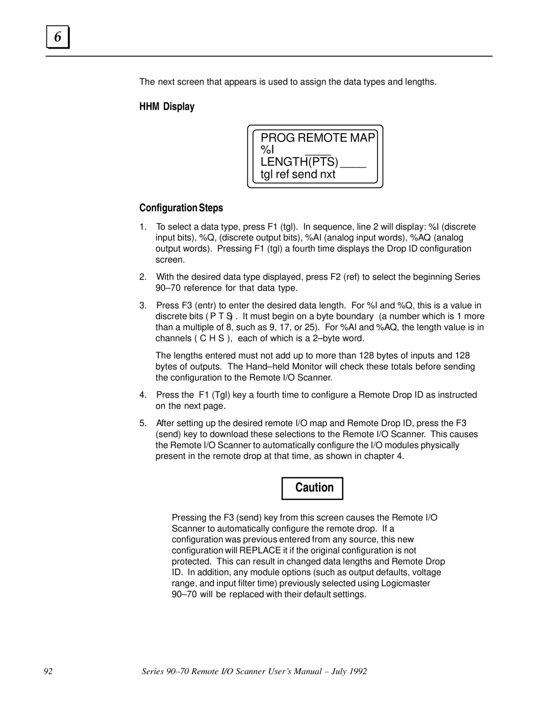 GE GFK0579B user manual Prog Remote MAP Lengthpts, Tgl ref send nxt 