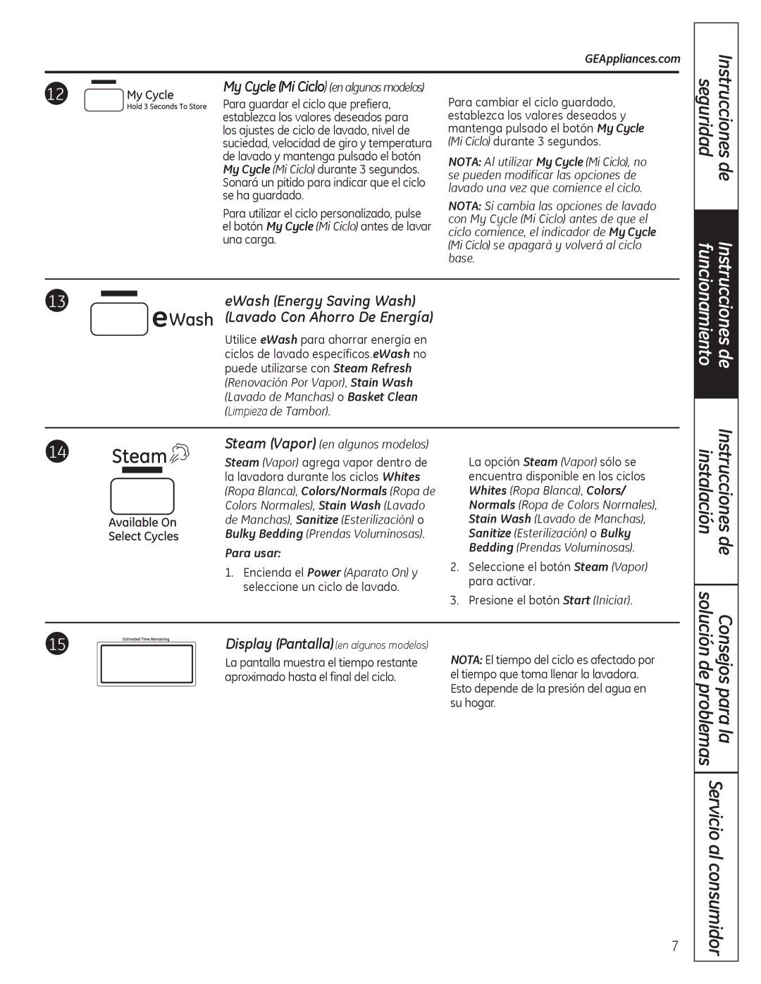 GE GFWN1300, GMAN1200, GFWS1505, GFWS1500, GFWN1200, GFWH1200, GFWN1100, GFWH1300 manual Edvh, /LPSLHDGH7DPERU, 3DUDXVDU 