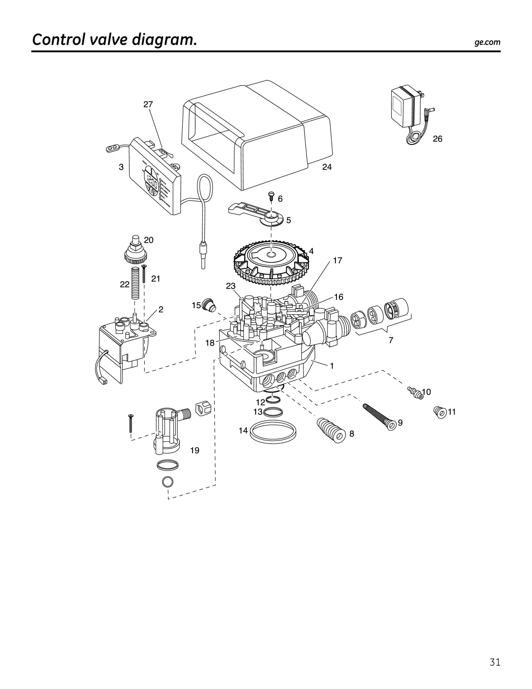 GE GNPR40L, GNPR48L installation instructions Control valve diagram 