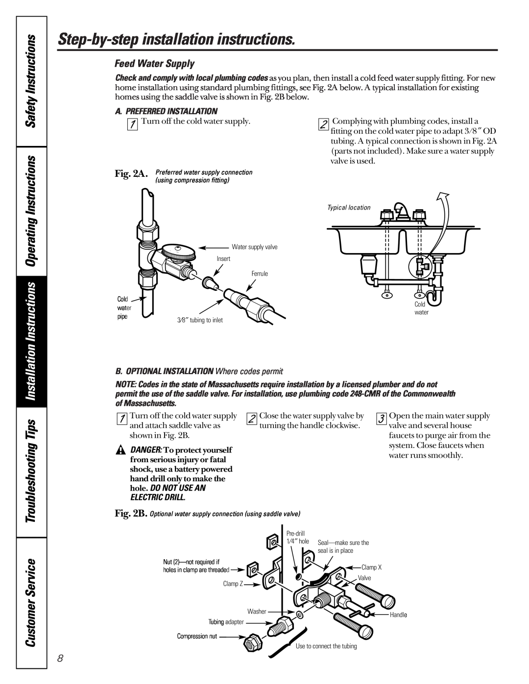 GE GNUT03B Step-by-step installation instructions, Instructions OperatingInstructions, SafetyInstructions, CustomerService 