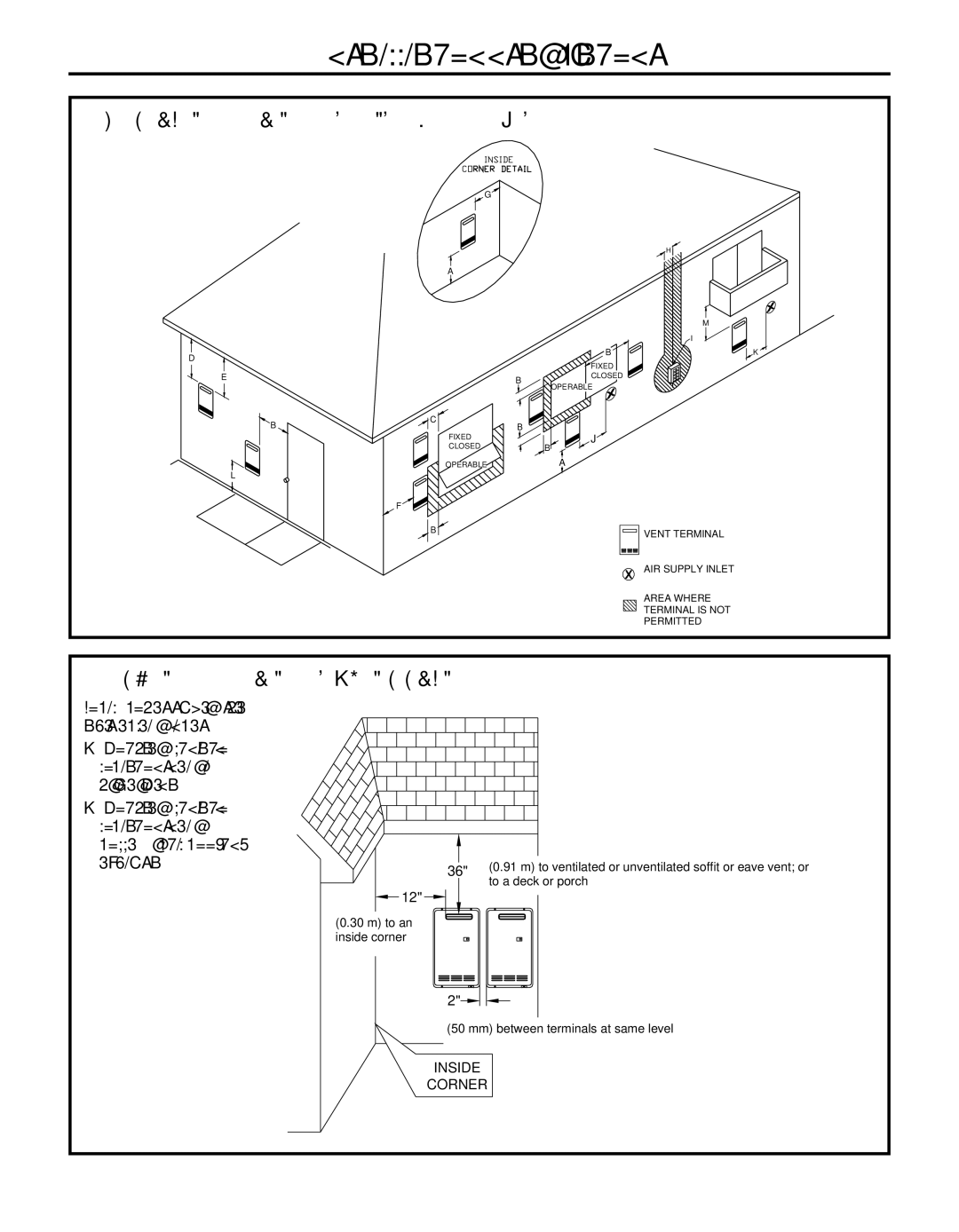 GE GP94ENSRSA, GN94ENSRSA, GN75ENSRSA installation instructions Additional Clearances Vent Terminal 