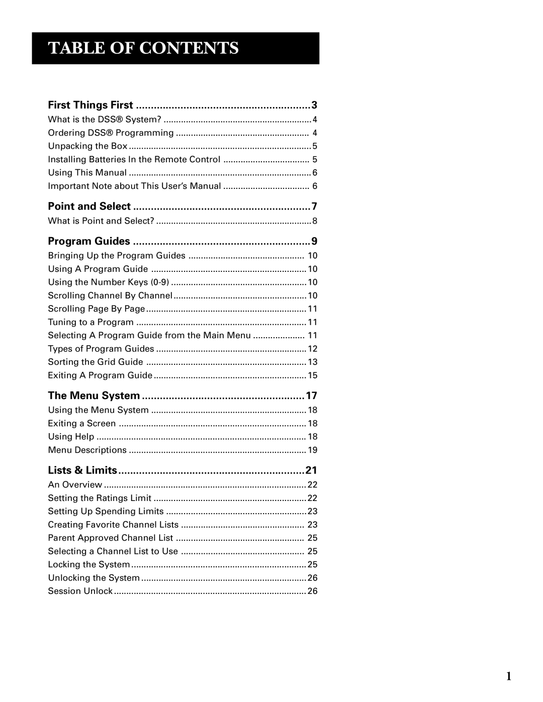 GE GRD33G3A manual Table of Contents 