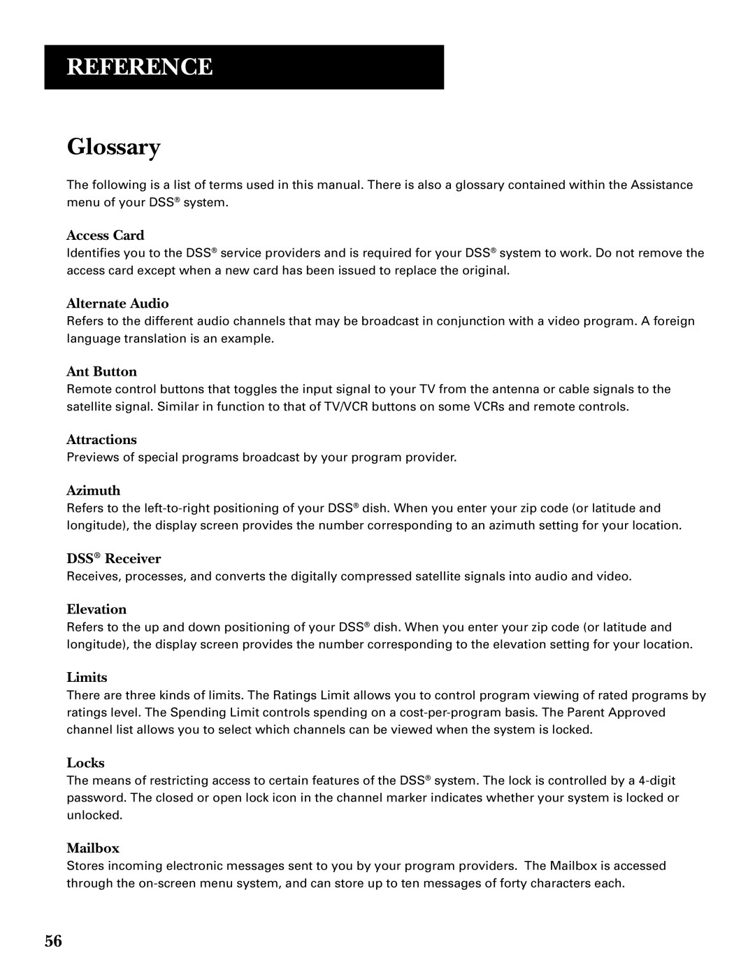 GE GRD33G3A manual Glossary 