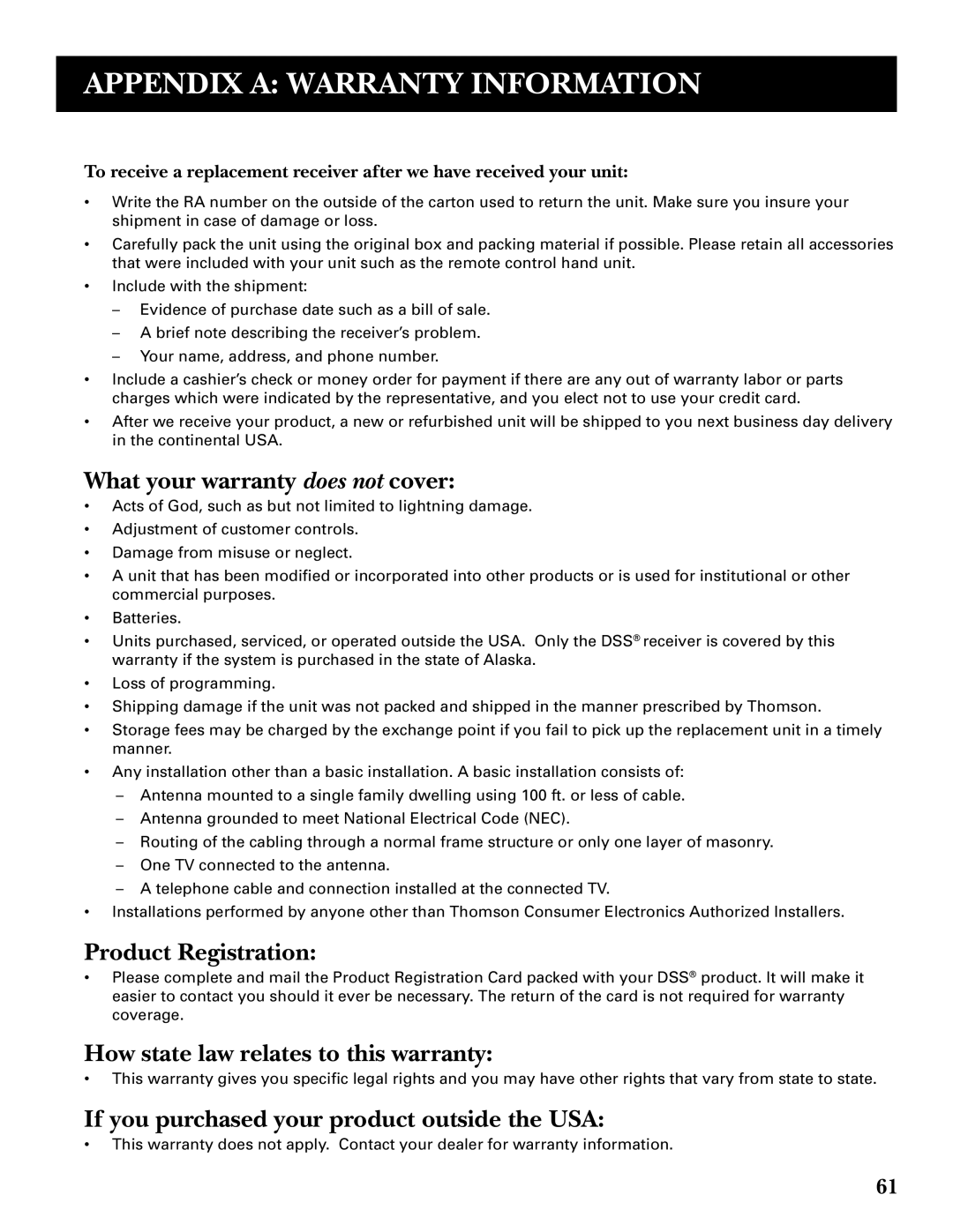 GE GRD33G3A manual What your warranty does not cover, Product Registration, How state law relates to this warranty 