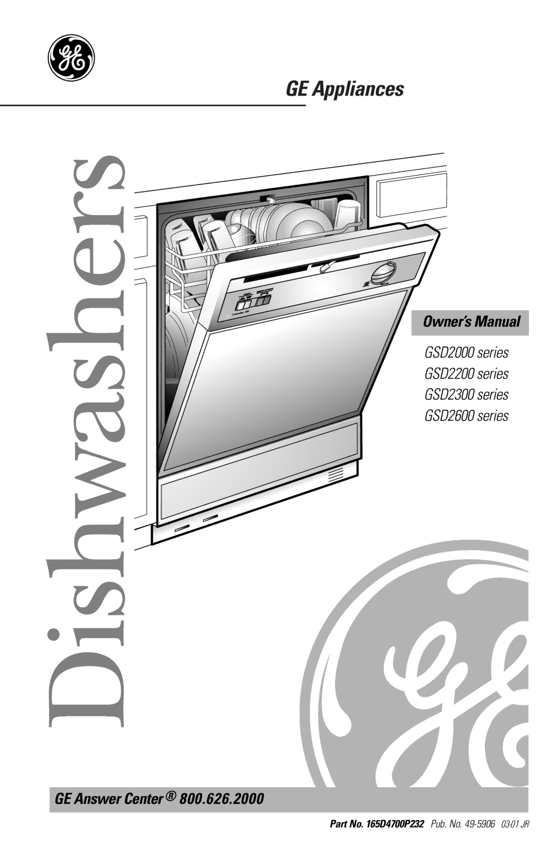 GE GSD2300, GSD2600 owner manual Dishwashers, GE Answer Center 