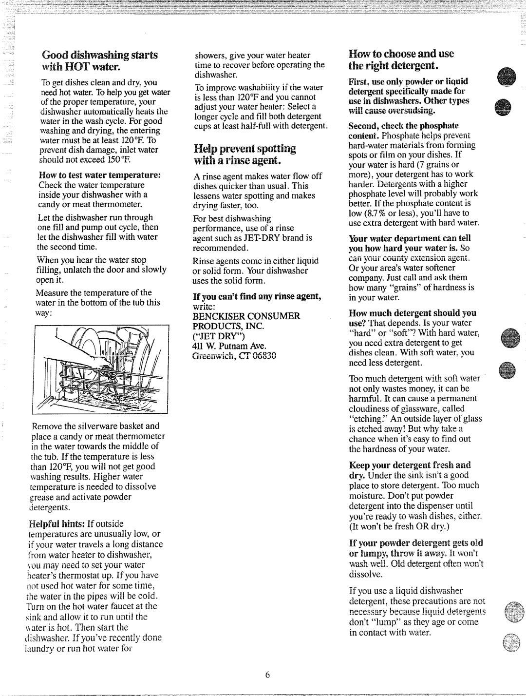 GE GSD400P warranty Howto$hooseanduse the rigmddmgente, Benckiserconsumer, Jetdry 