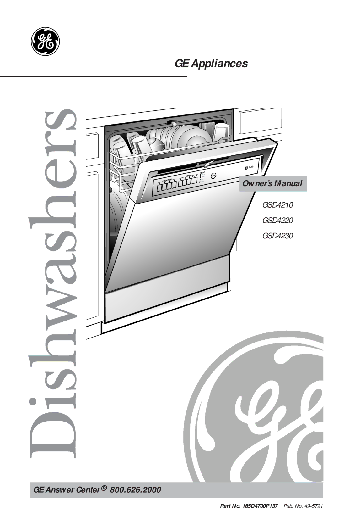 GE GSD4210 owner manual Dishwashers, GE Answer Center 