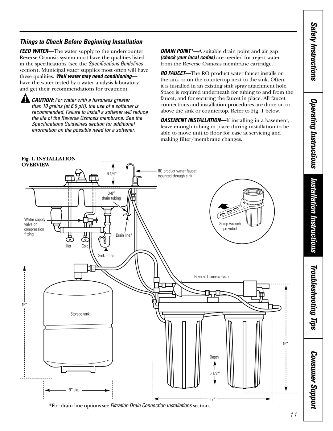 GE GXRV10ABL01 owner manual Instructions Troubleshooting Tips Consumer Support, Safety Instructions Operating Instructions 