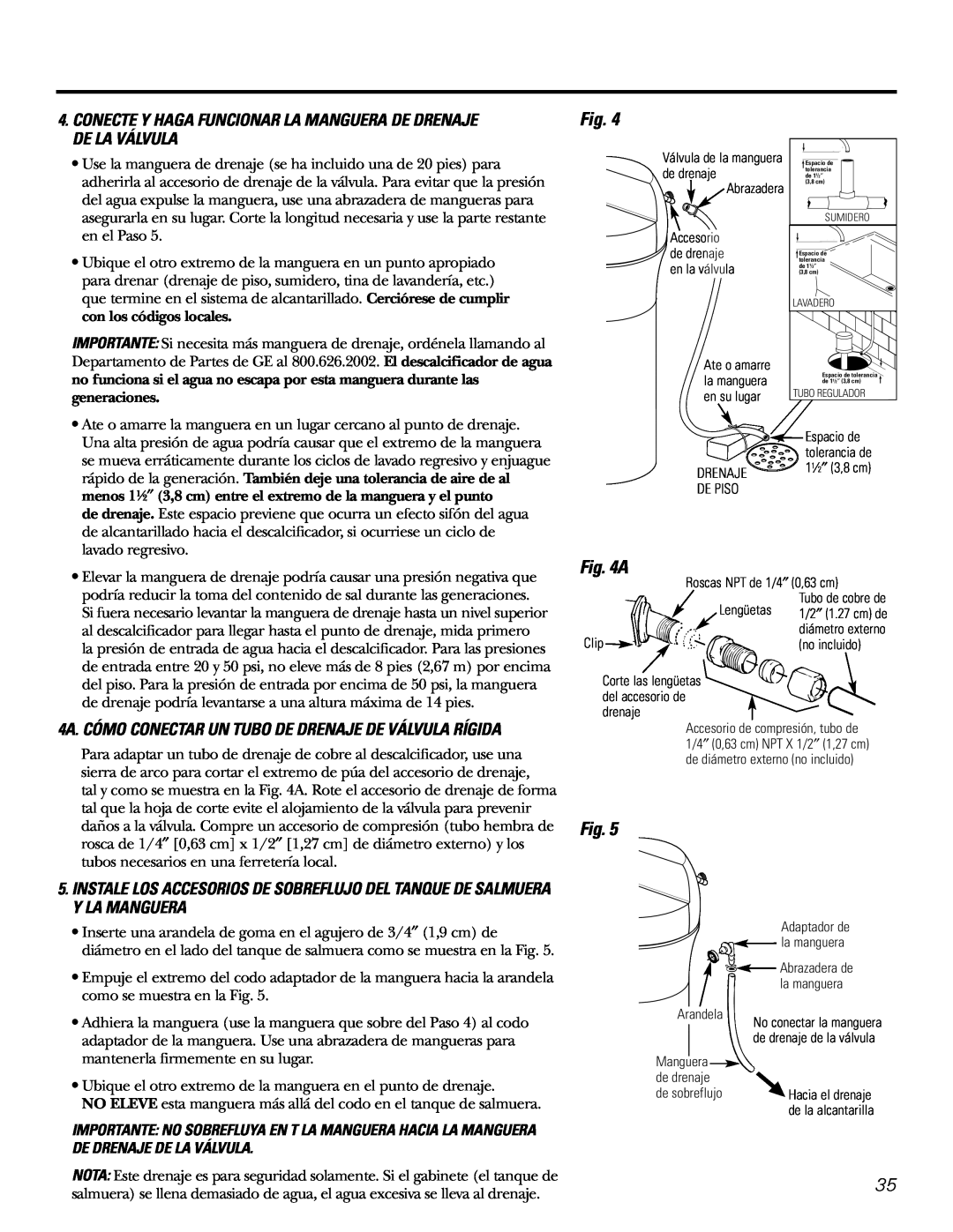 GE GXSF27E manual A, De La Válvula 