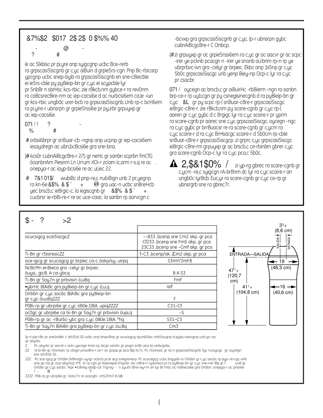 GE GXSF30H installation instructions Procedimientos DE Desinfección, En la fábrica se siguen los cuidados para mantener 