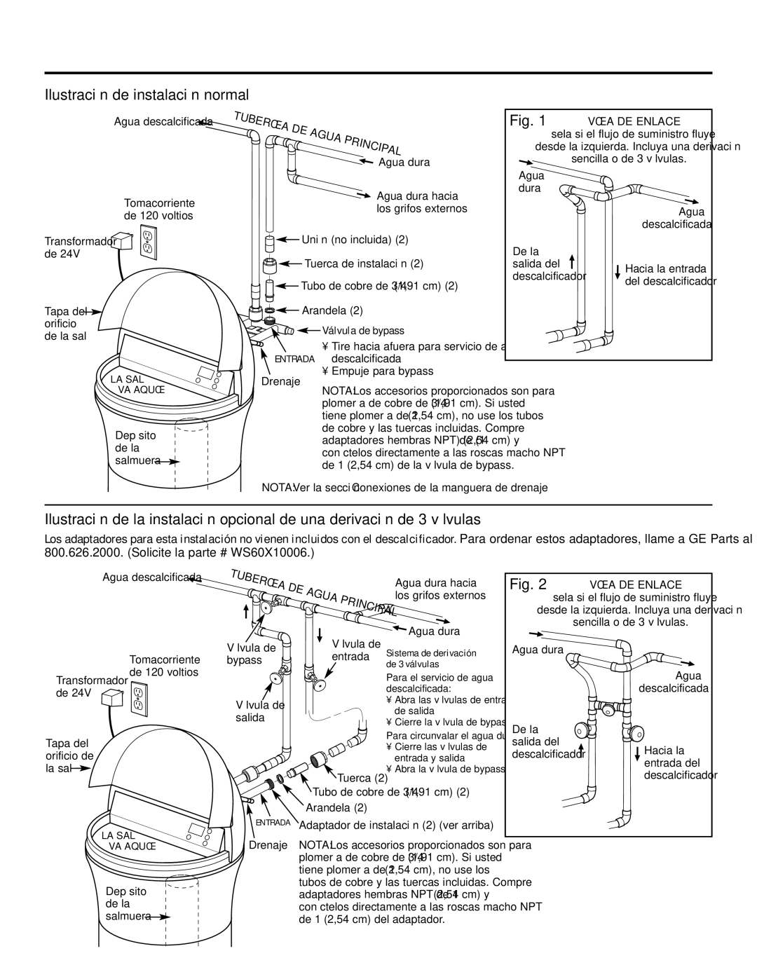 GE GXSF31E installation instructions Ilustración de instalación normal, Principal 