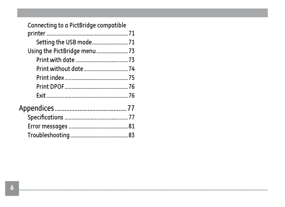 GE H855 manual Setting the USB mode 