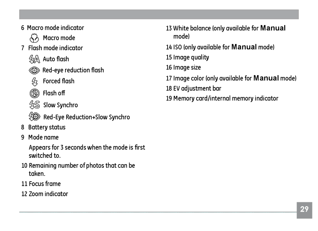 GE H855 manual 