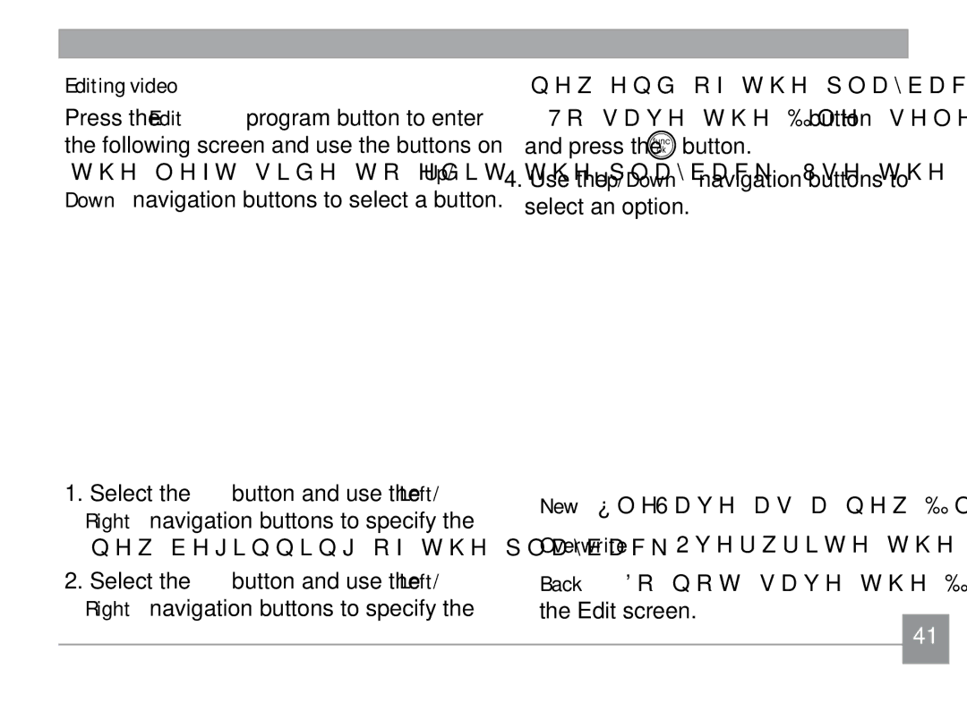 GE H855 manual Editing video 