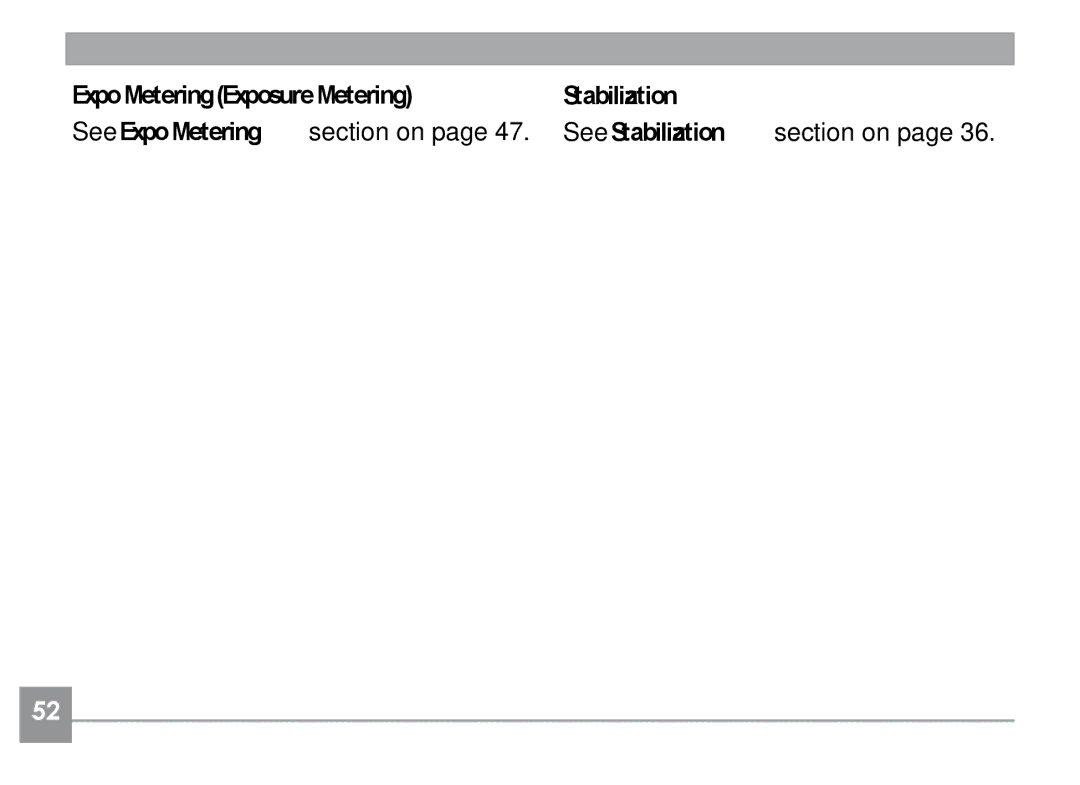 GE H855 manual See Stabilization section on 